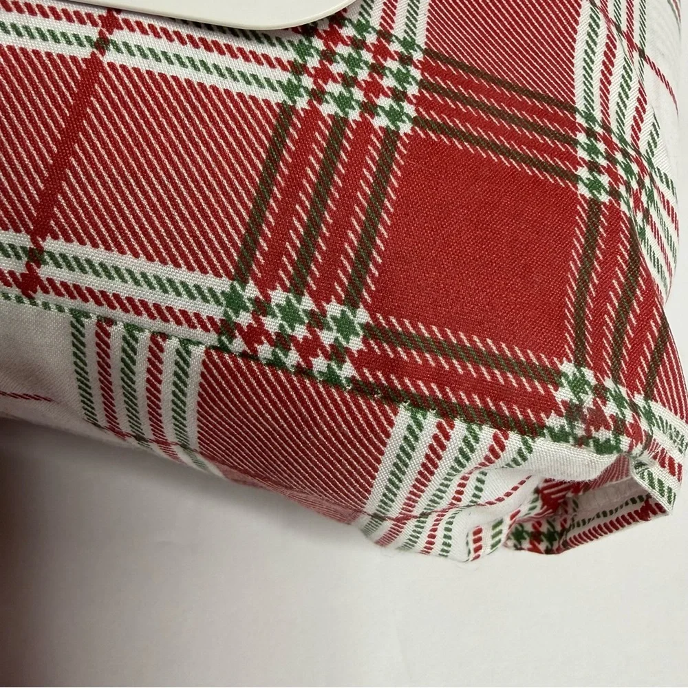 2 Red and White Plaid Twin bedsheets Sheet Set - Picture 5 of 6